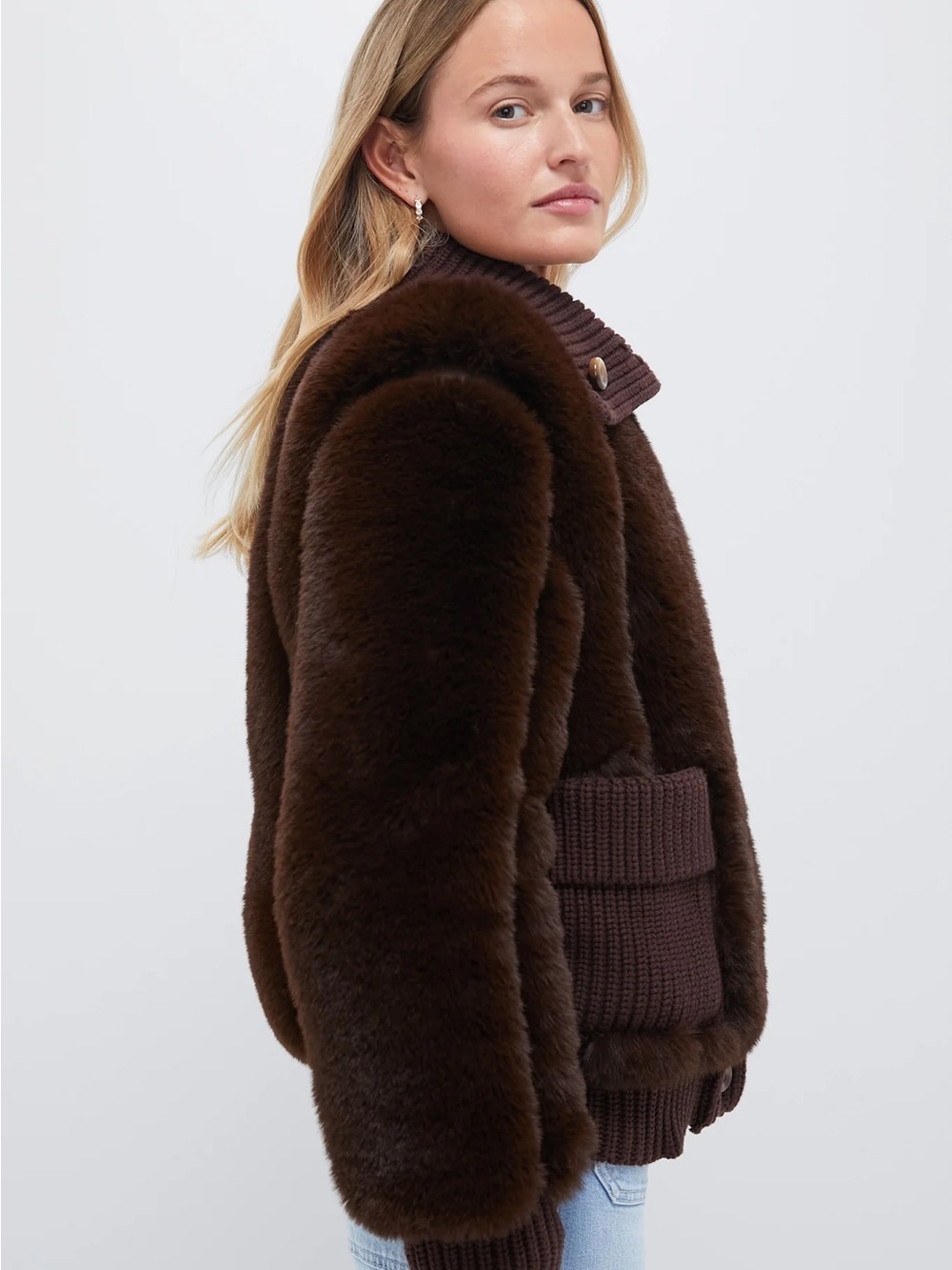 NWOT: Tuckernuck mahogany faux fur Walden jacket (S)